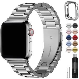 Stainless Steel Apple Watch Band with link Tool. 42/44/45mm.